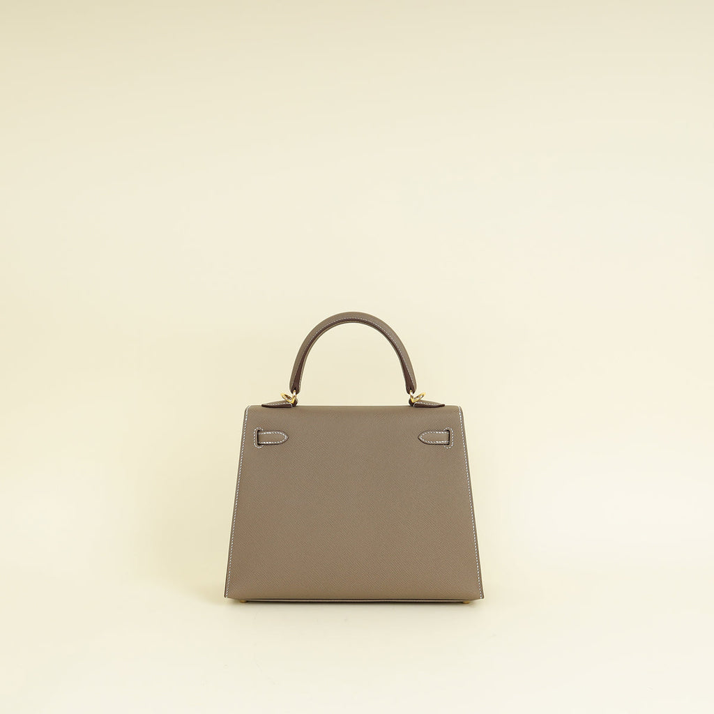 Hermes Etoupe Kelly Sellier 25 Bag