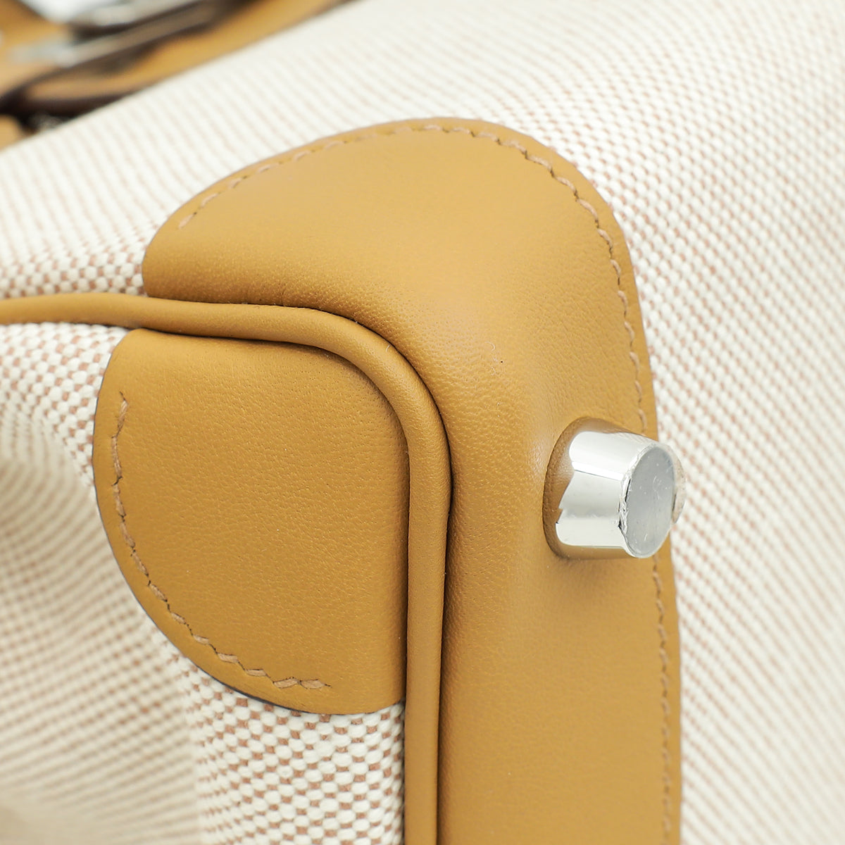 Hermes Bicolor Toile H Swift Birkin 25 Bag