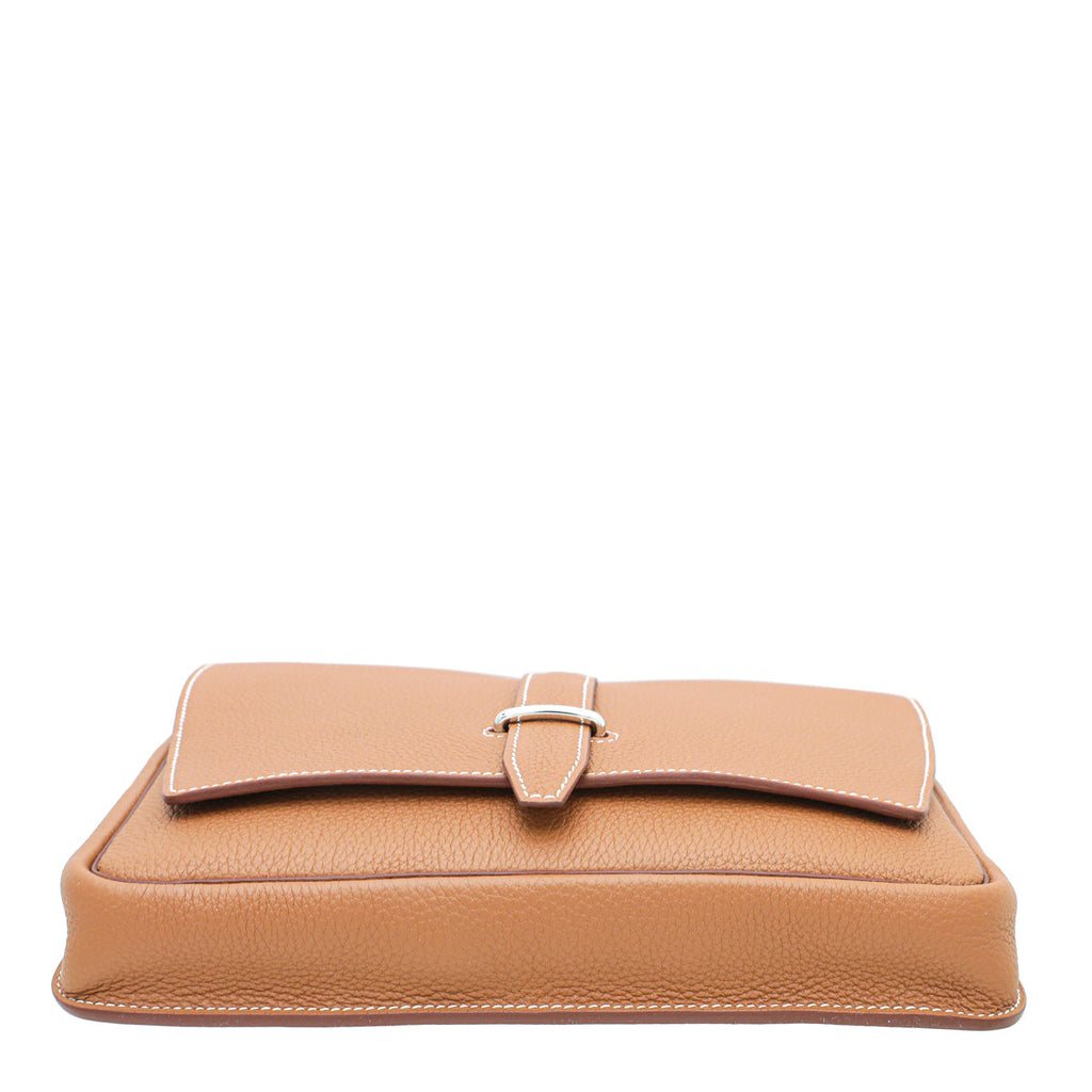 Hermes Gold Steve Light Junior Messenger Bag