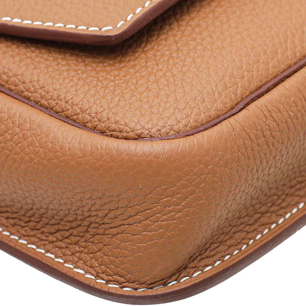 Hermes Gold Steve Light Junior Messenger Bag