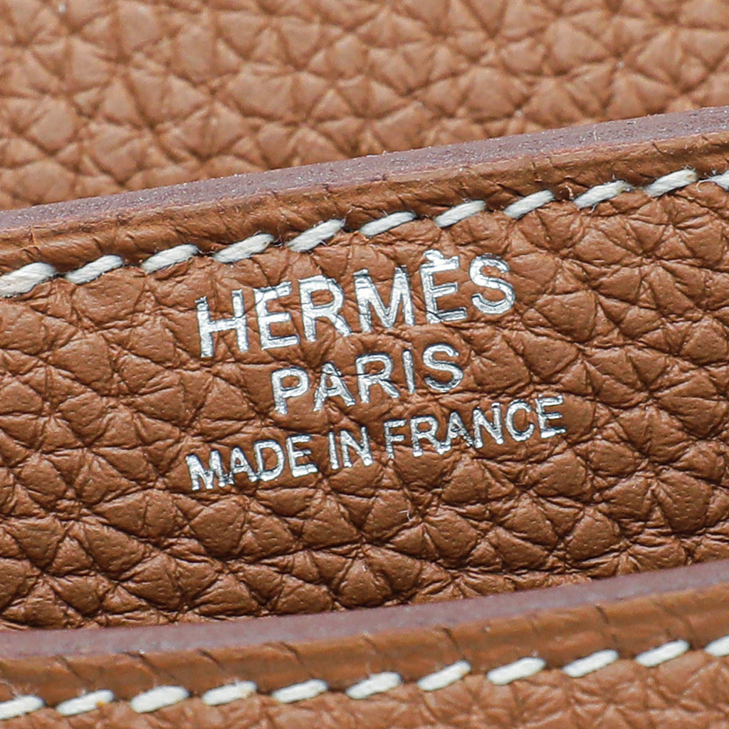 Hermes Gold Steve Light Junior Messenger Bag