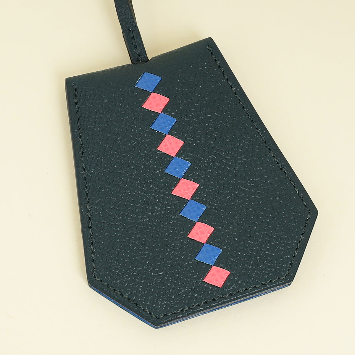 Hermes Tricolor Crochet Cle Grand Tressage Bag Charm