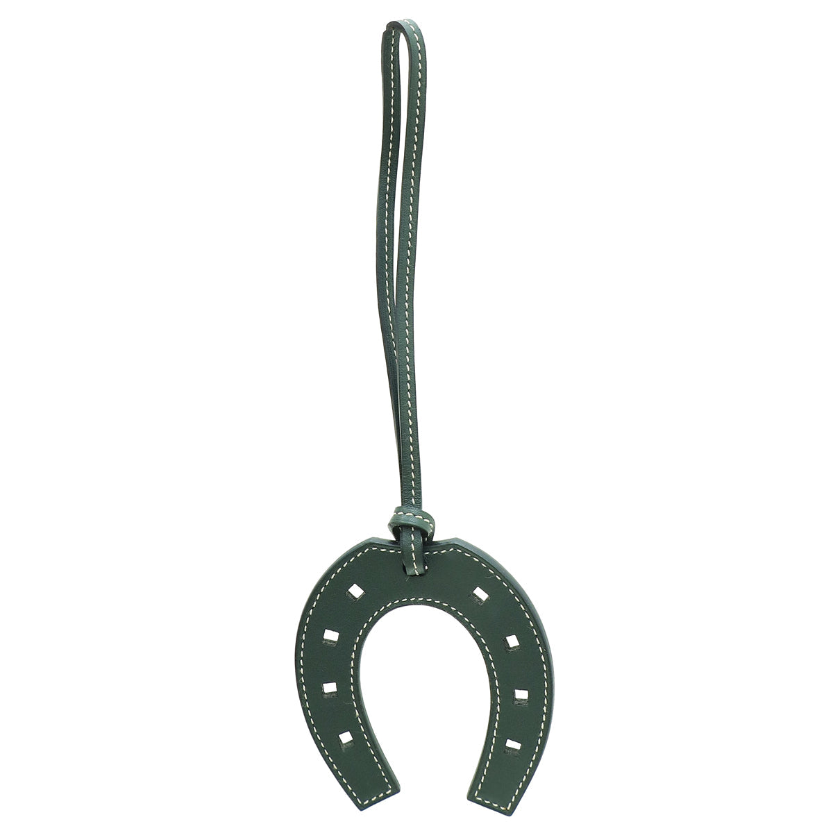 Hermes Graphite Horse Shoe Paddock Bag Charm