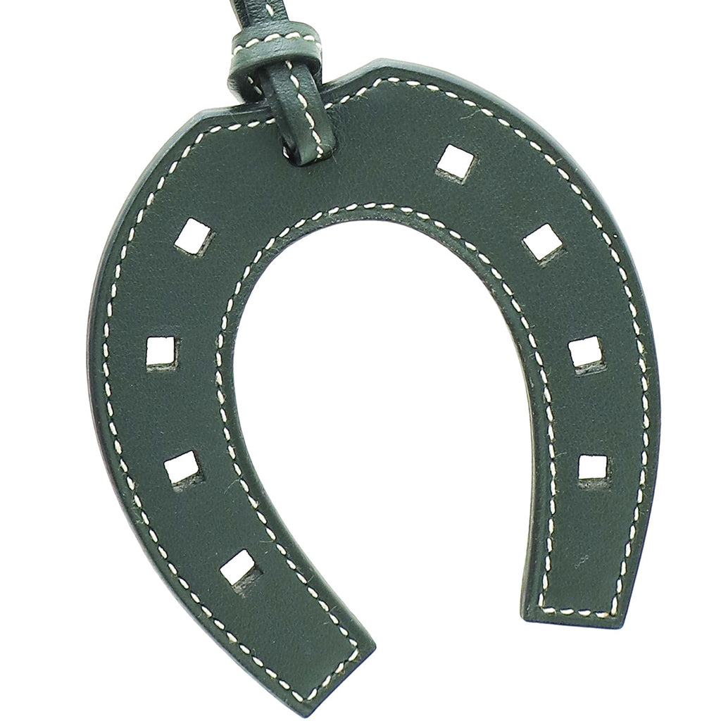 Hermes Graphite Horse Shoe Paddock Bag Charm