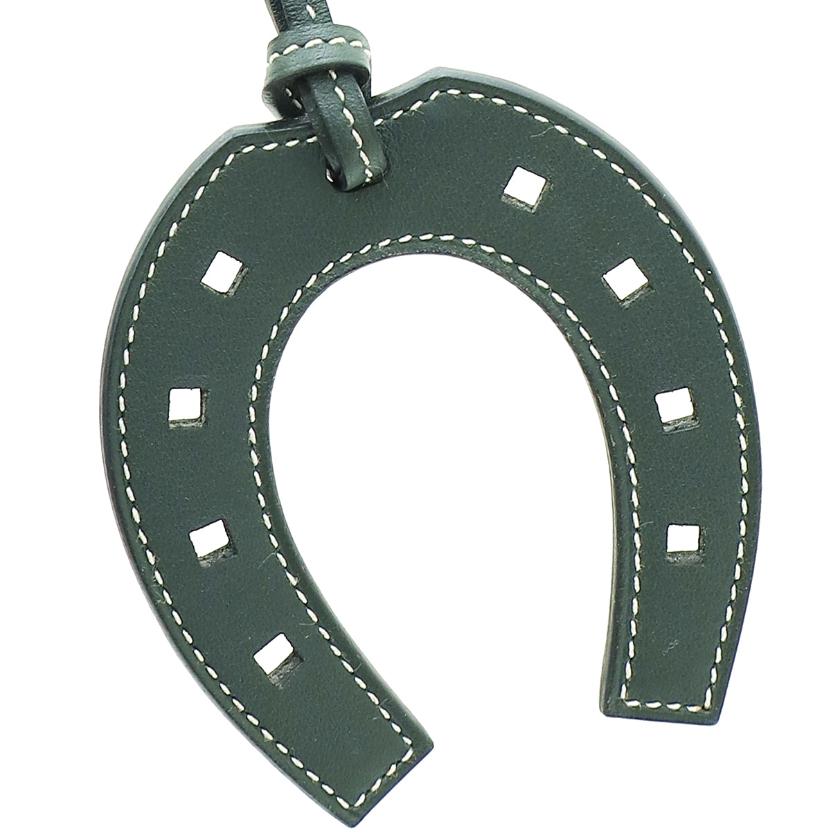 Hermes Graphite Horse Shoe Paddock Bag Charm