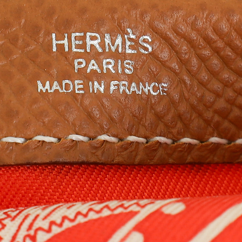 Hermes Multicolor Eperon d'Or" printed Avecsoie Pocket PM Case