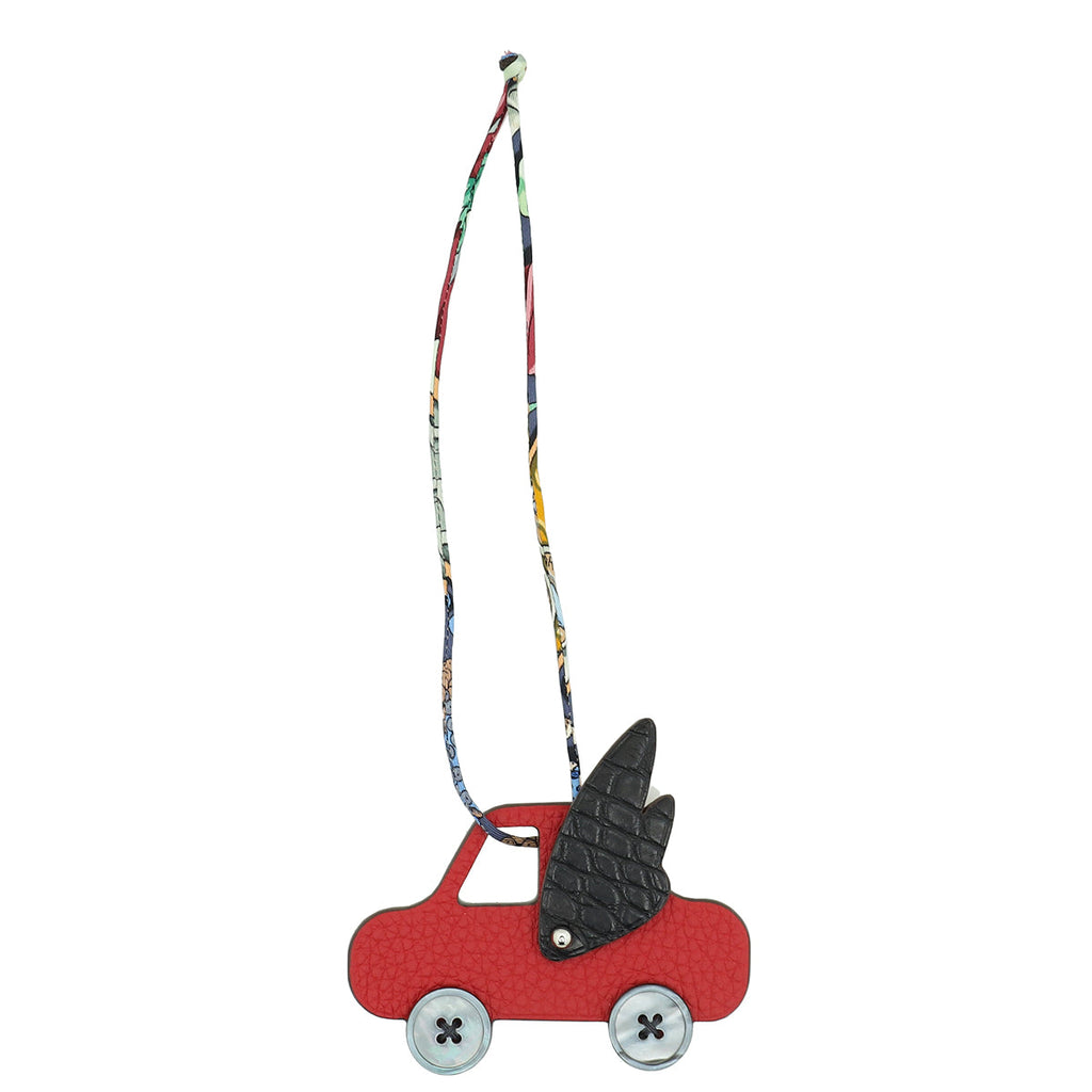 Hermes Multicolor Petit h Winged Car Bag Charm