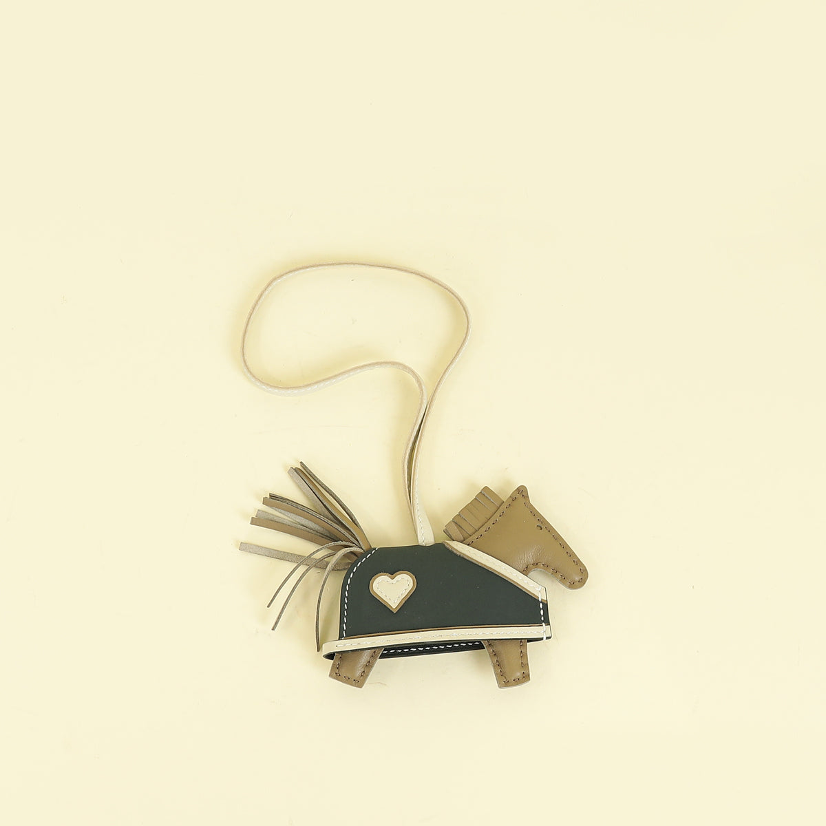 Hermes Tricolor Rodeo Robeo Coeur PM Bag Charm