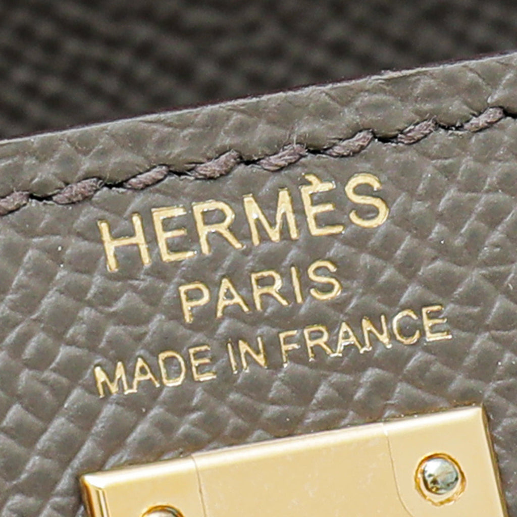 Hermes Gris Etain Kelly 25 Bag