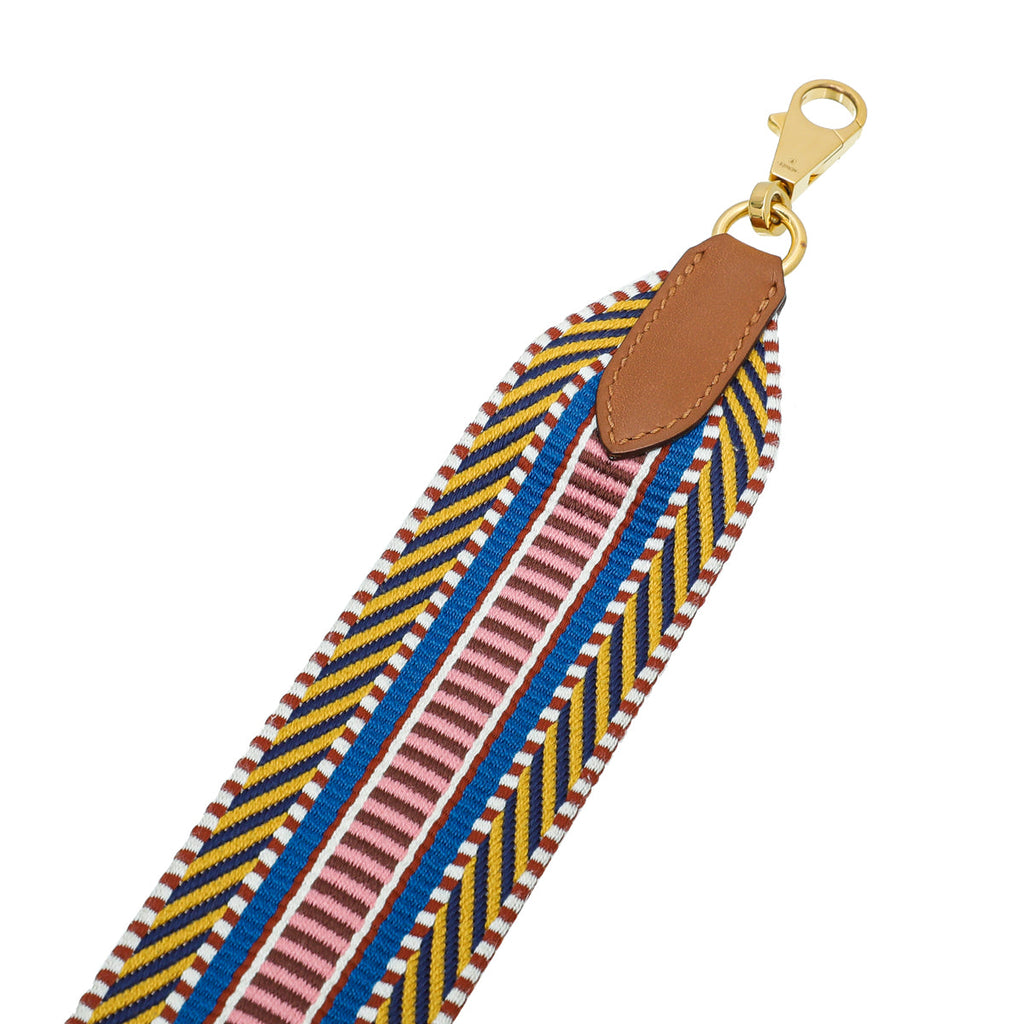 Hermes Bicolor Toile Swift 50mm Maxi Sangle Cavale Shoulder Strap