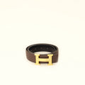 Hermes Bicolor Reversible H Guillochee Buckle 32mm Belt