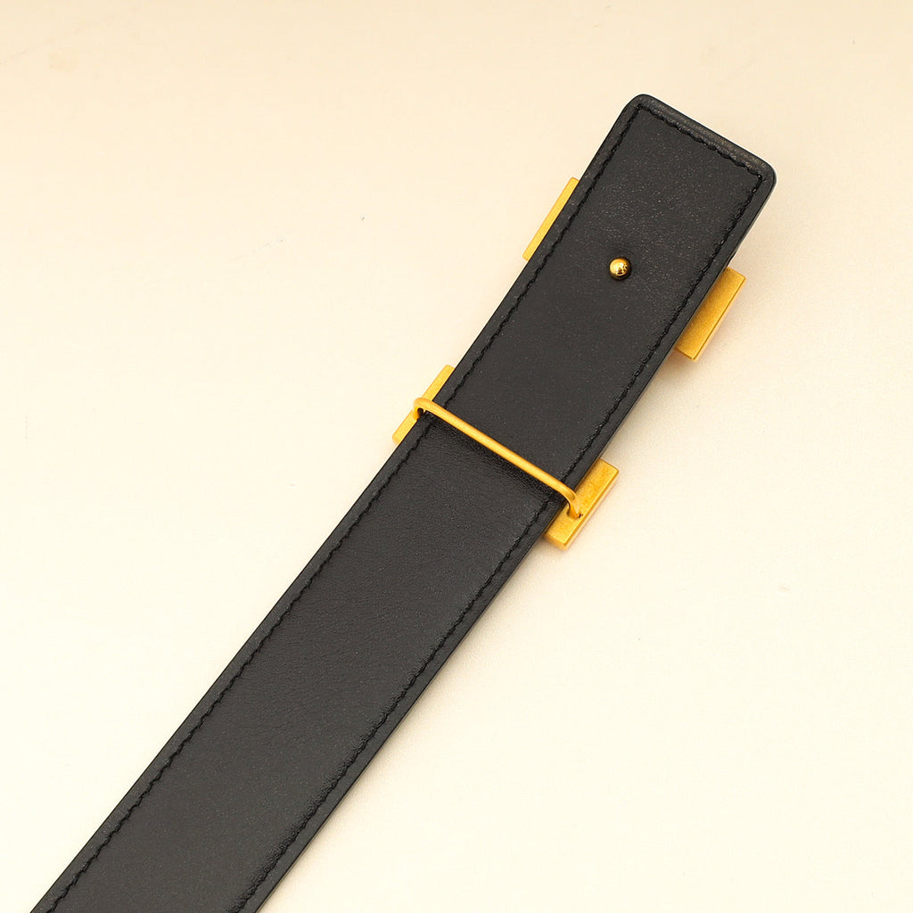 Hermes Bicolor Reversible H Guillochee Buckle 32mm Belt