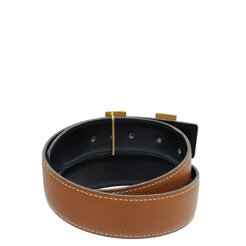 Hermes Bicolor H Belt Buckle & Reversible 32mm Belt
