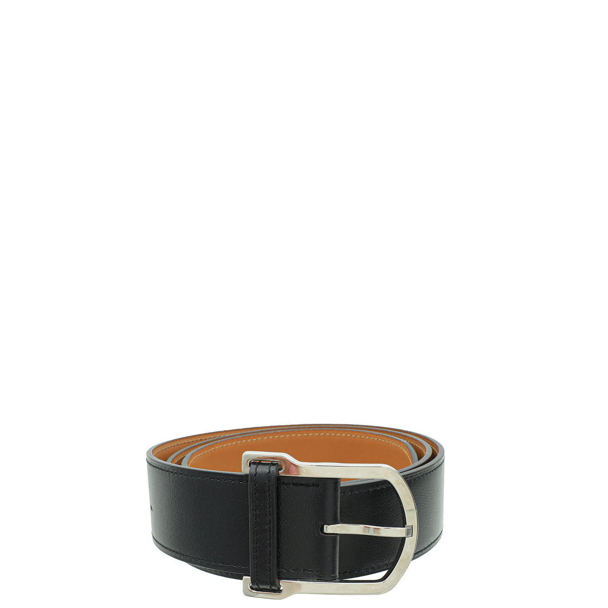 Hermes Noir Buckle Box Belt
