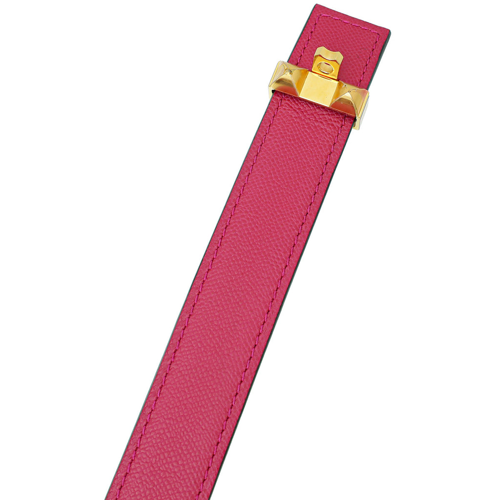 Hermes Rose Pourpre Collier de Chien Adjustable 24mm Belt