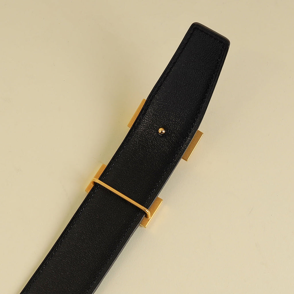Hermes Bleu Nuit H Guillochee Belt Buckle & Reversible 32mm Belt