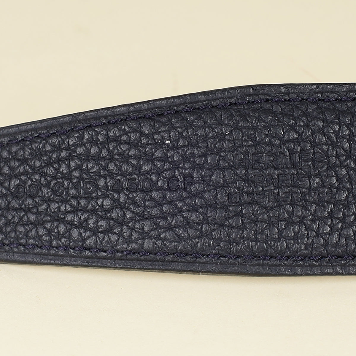Hermes Bleu Nuit H Guillochee Belt Buckle & Reversible 32mm Belt