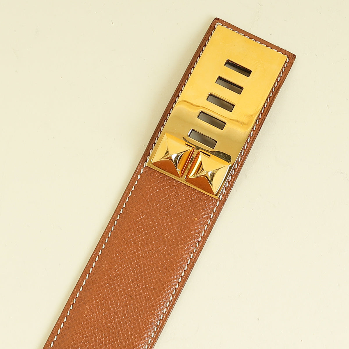 Hermes Gold Vintage Collier De Chien Belt