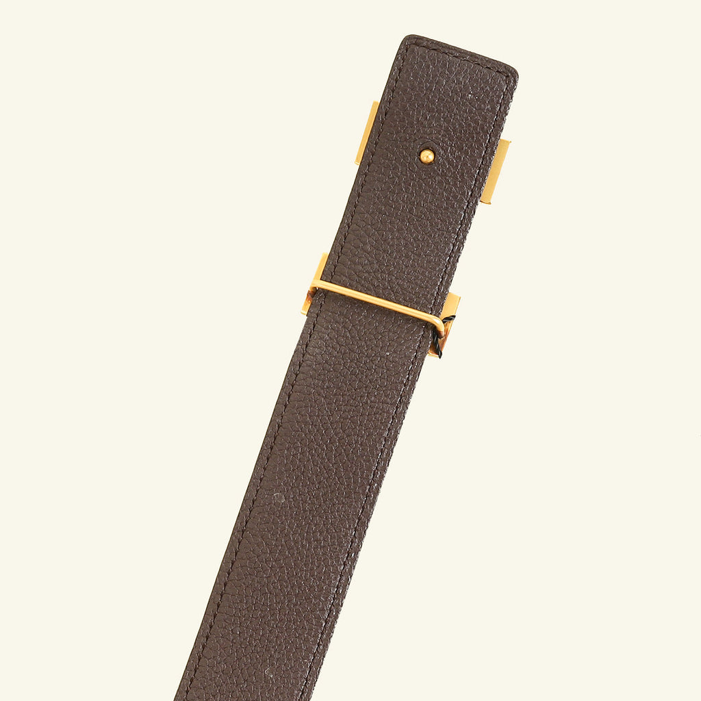 Hermes Bicolor H Martelee Buckle 32mm Reversible Belt