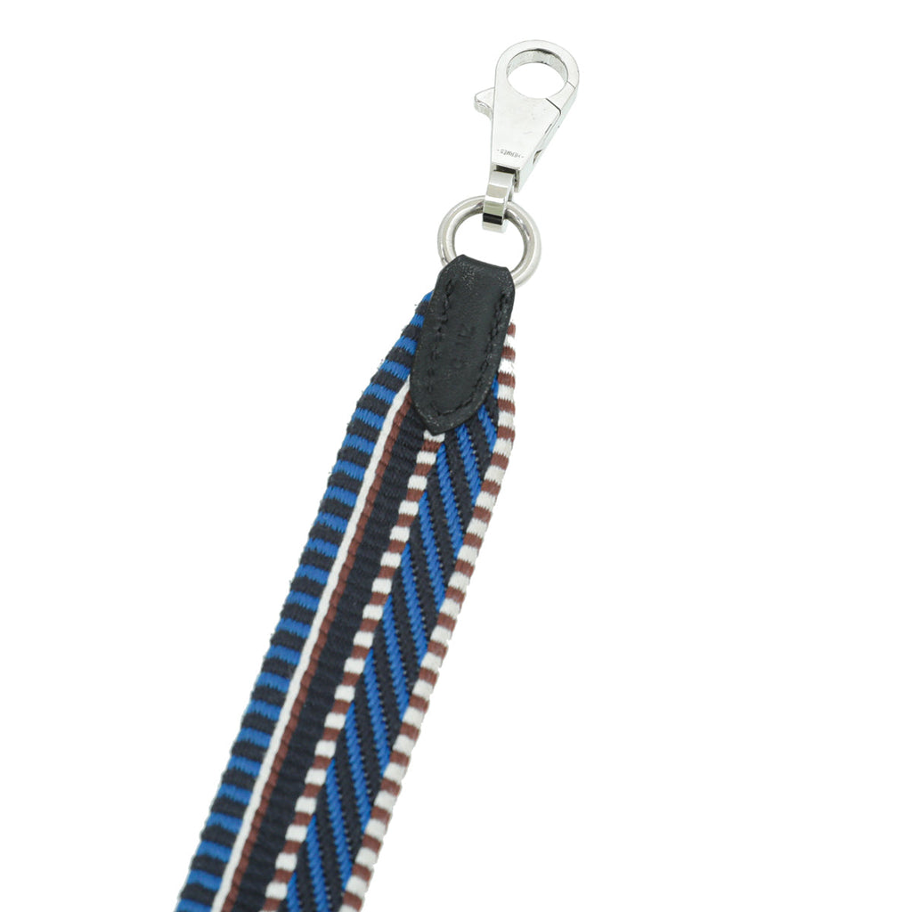 Hermes Blue Multicolor Sangle Cavale 25 mm Shoulder Strap