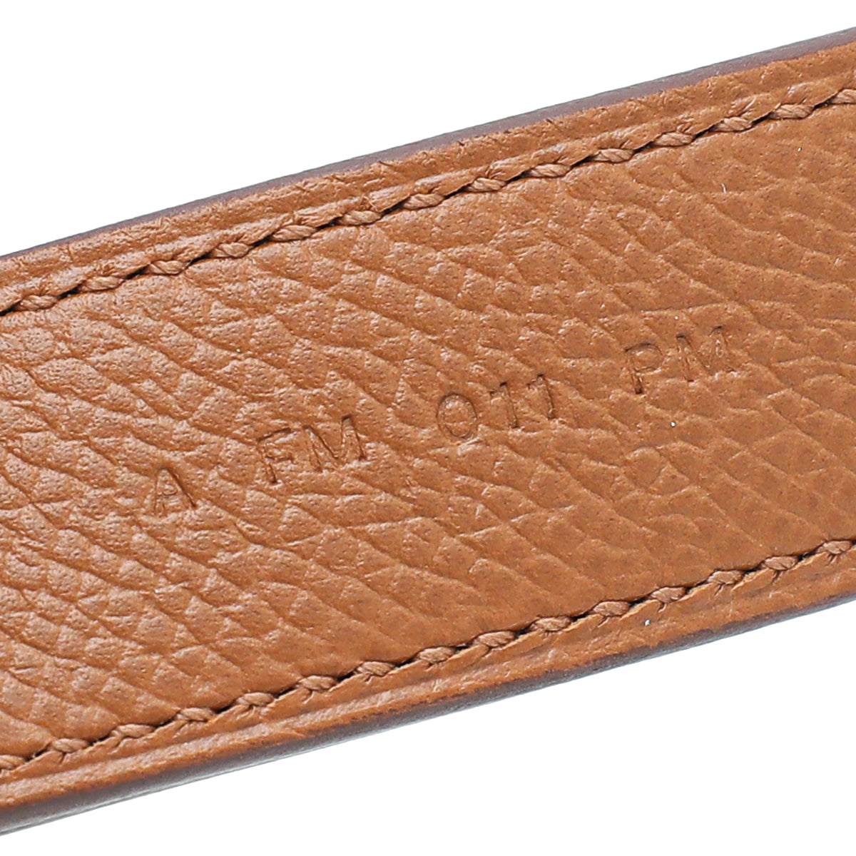 Hermes Gold Tressage Cuir 25mm Bag Strap