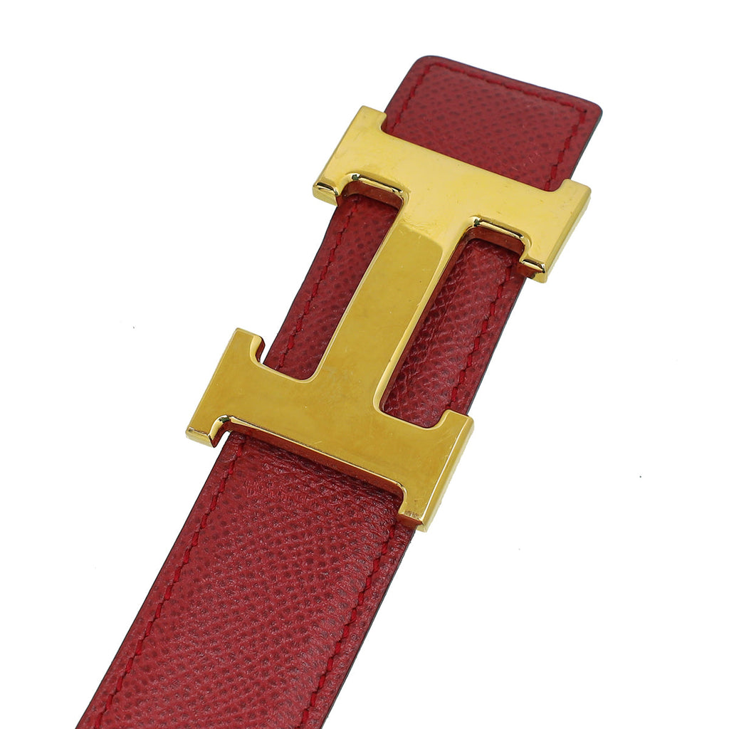 Hermes Bicolor H Buckle Reversible Belt
