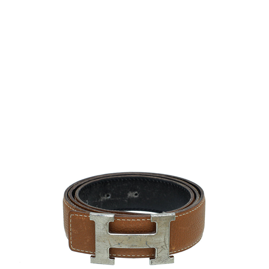 Hermes Bicolor H Buckle Constance Reversible Belt