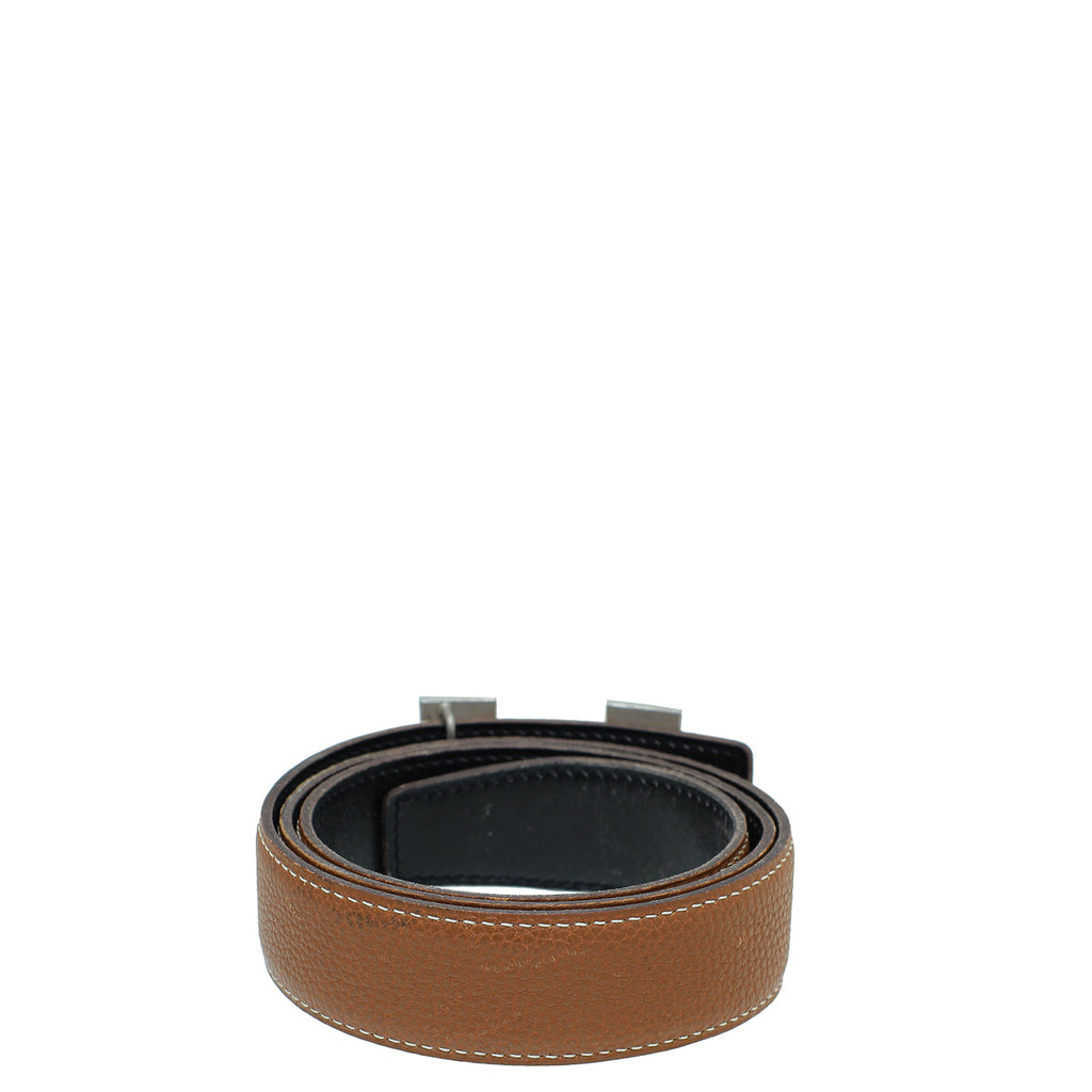 Hermes Bicolor H Buckle Constance Reversible Belt