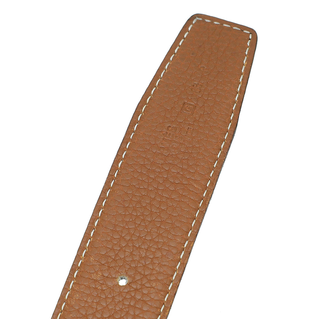 Hermes Bicolor H Buckle Constance Reversible Belt