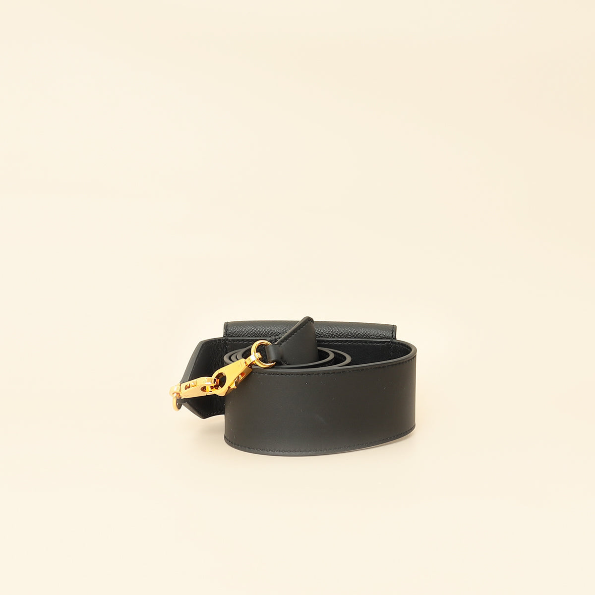 Hermes Noir Kelly Pocket Swift 50mm Bag Strap