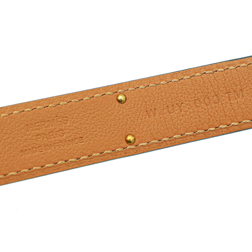 Hermes Gold Kelly 18mm Belt