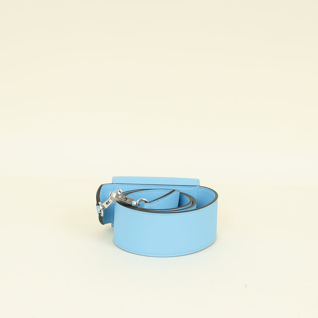 Hermes Bleu Celeste Kelly Pocket 50 mm Bag Strap
