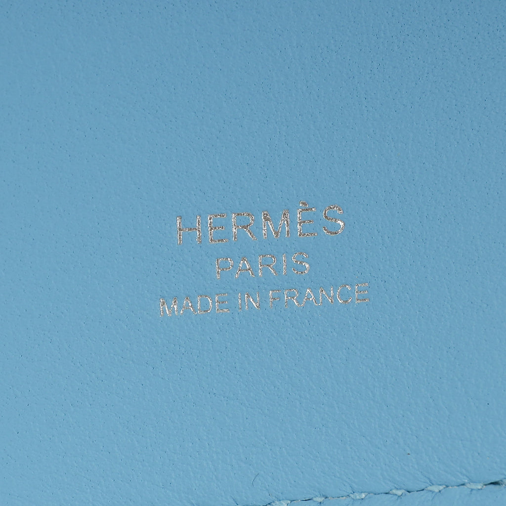 Hermes Bleu Celeste Kelly Pocket 50 mm Bag Strap