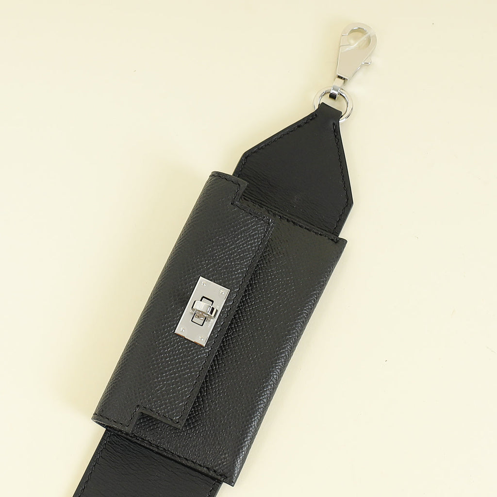 Hermes Noir Kelly Pocket 50 mm Bag Strap