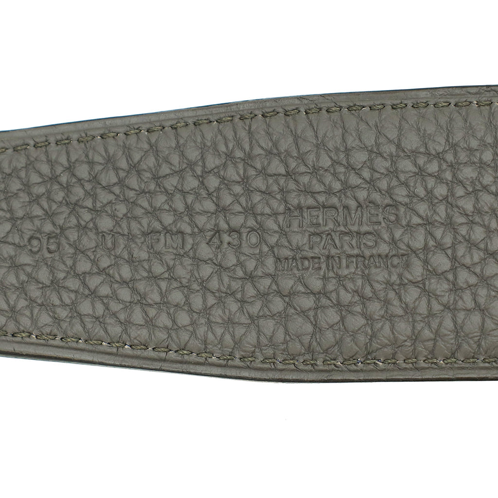 Hermes Bicolor Rider Belt Buckle & Reversible Leather Strap 38mm