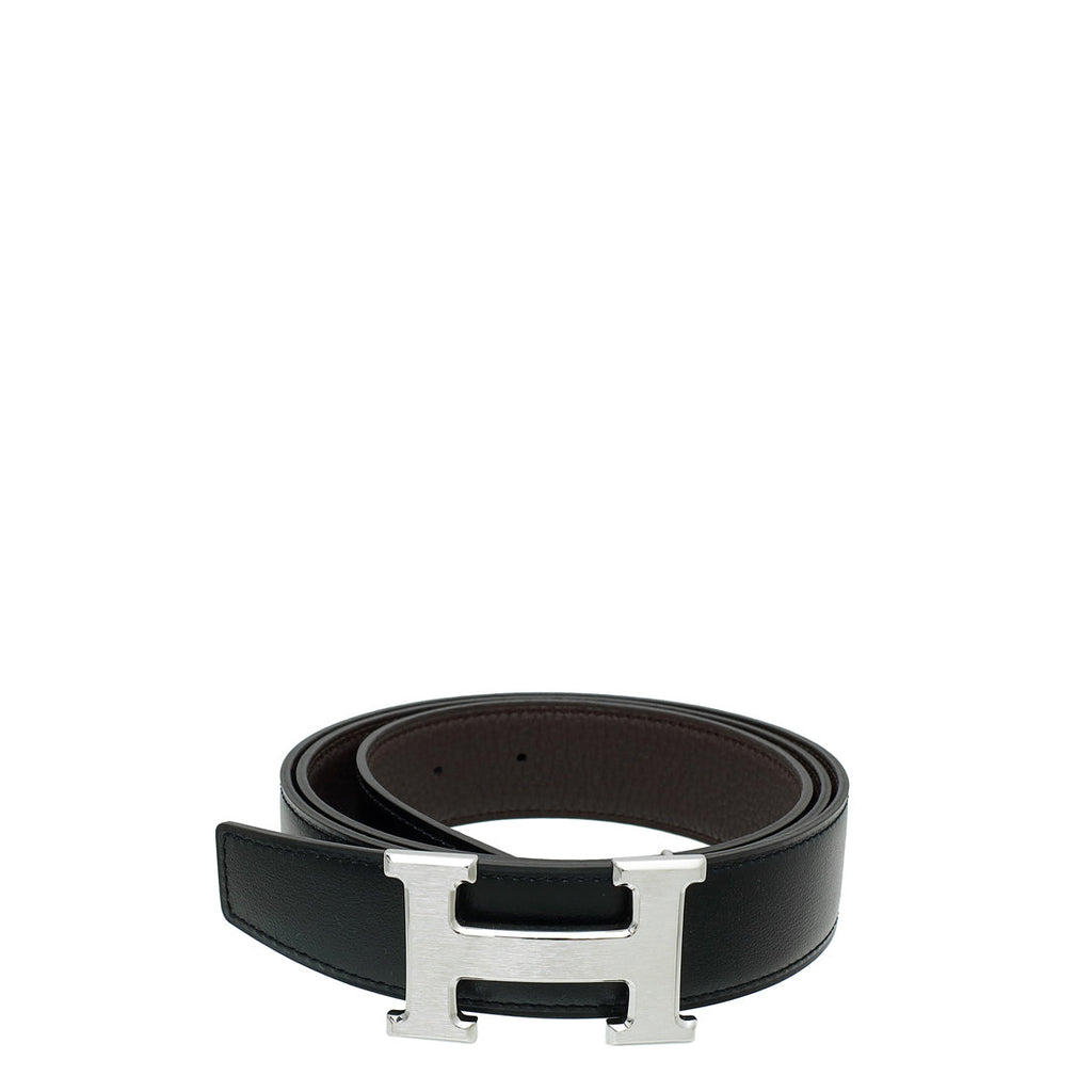 Hermes Bicolor Reversible Constance Buckle Belt 90