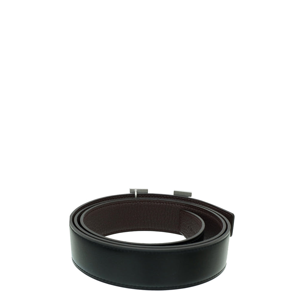 Hermes Bicolor Reversible Constance Buckle Belt 90