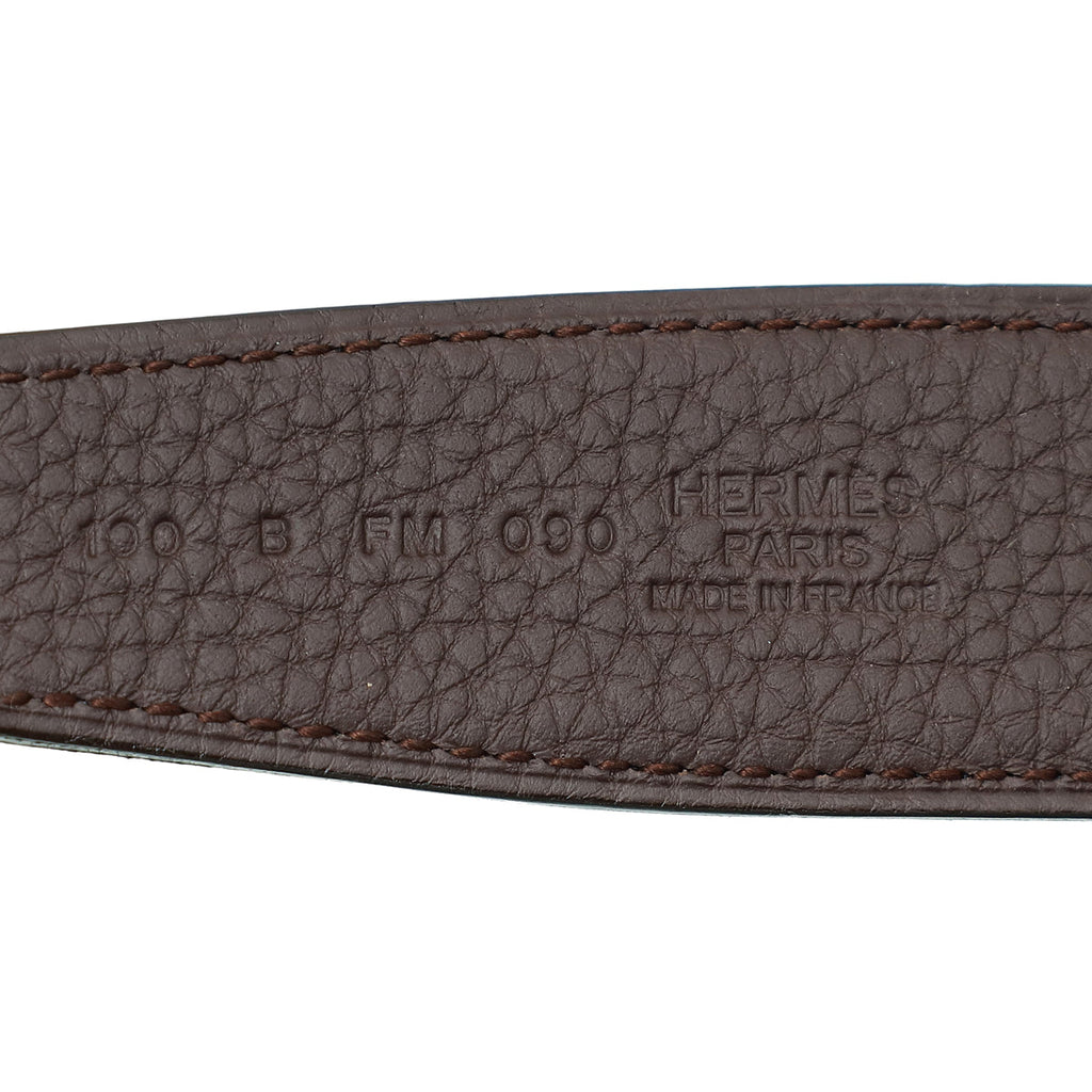 Hermes Bicolor Reversible Constance Buckle Belt 90