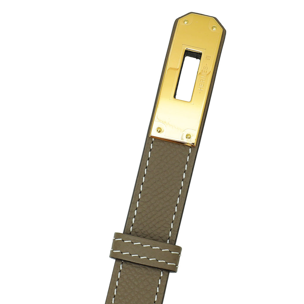 Hermes Etoupe Kelly 18 Belt