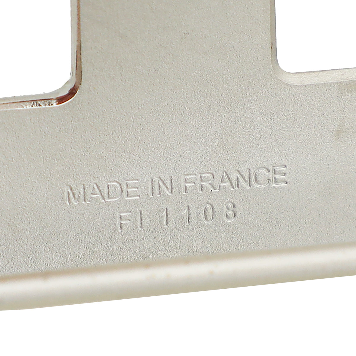 Hermes H Brushed Palladium Plated 32mm Belt Buckle