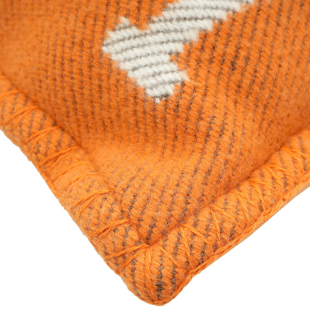 Hermes Bicolor Avalon Wool and Cashmere Pillow, Small Model