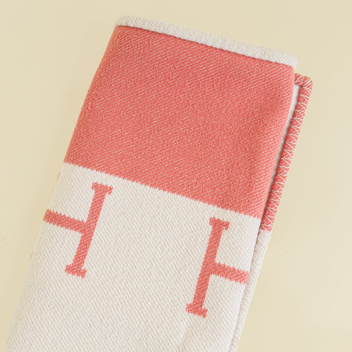 Hermes Rose Airelles Avalon Baby Blanket