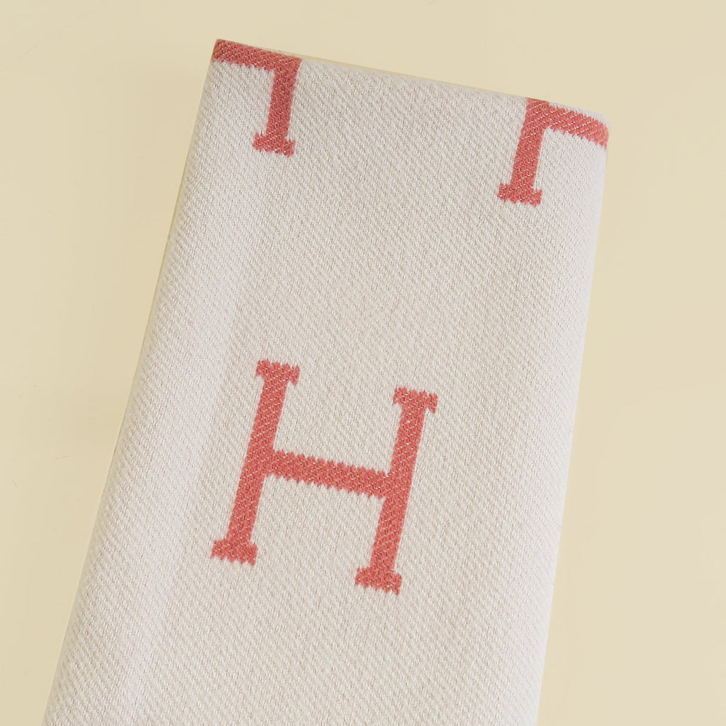 Hermes Rose Airelles Avalon Baby Blanket