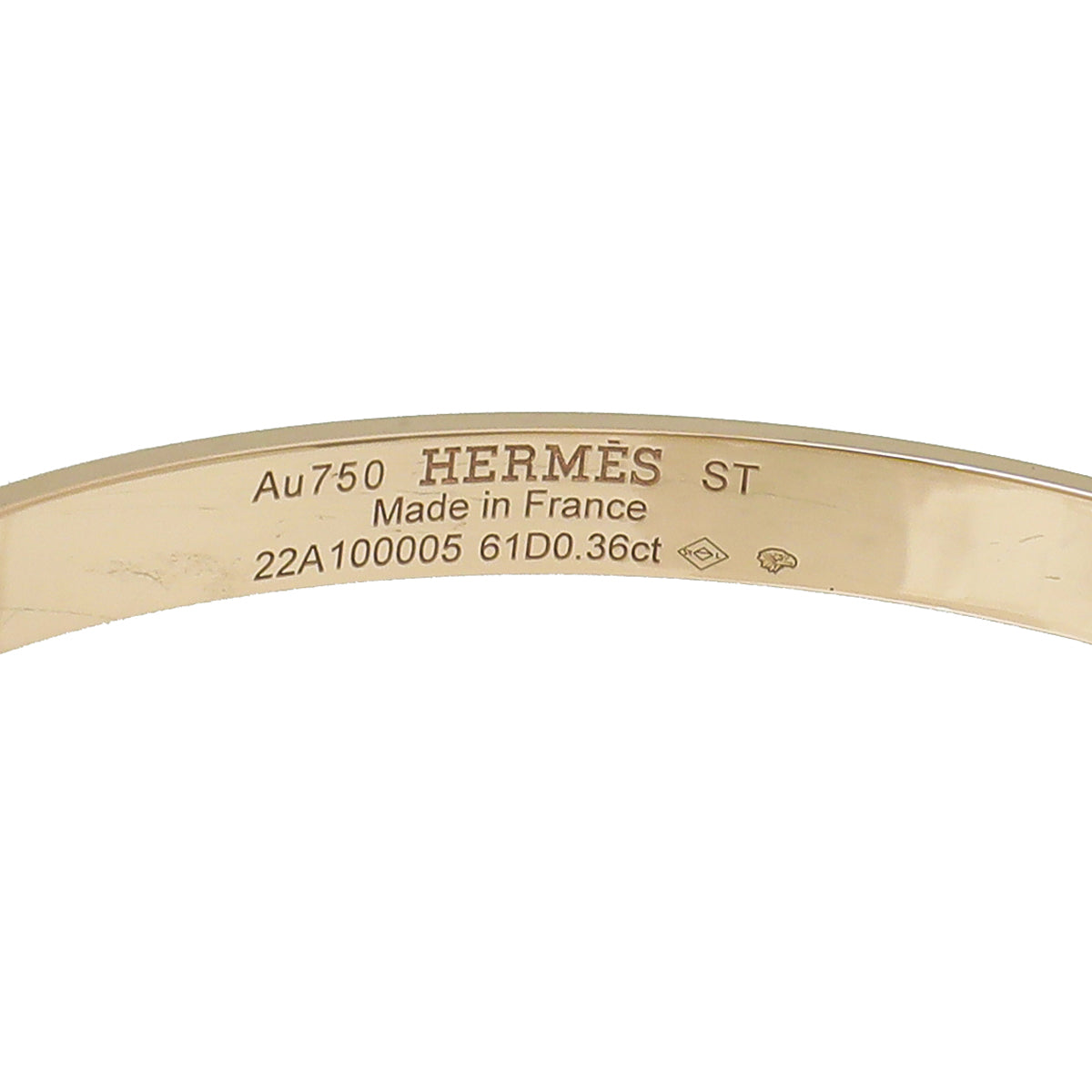 Hermes 18K Rose Gold Diamond Kelly Small Model Bracelet