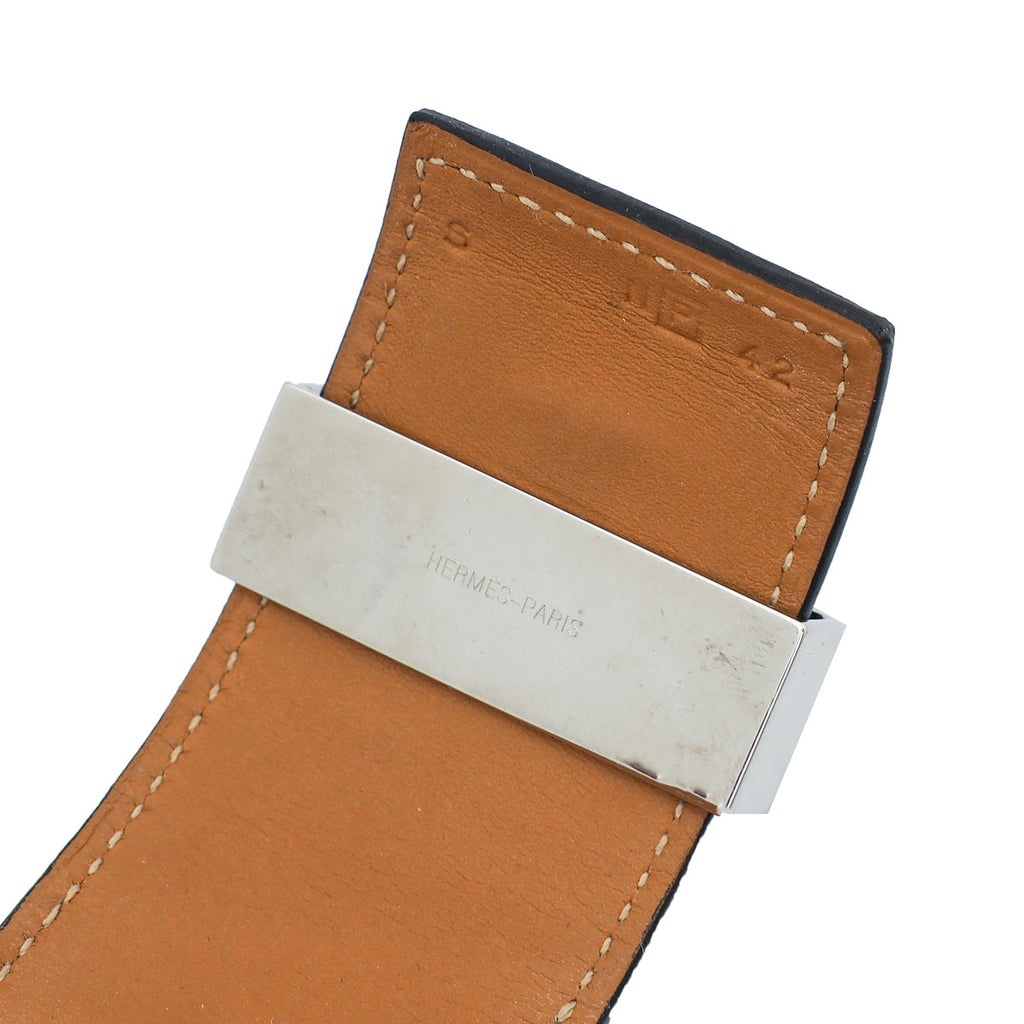 Hermes Blue Alligator Matte Kelly Dog Small Bracelet