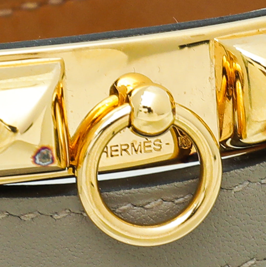 Hermes Etoupe Rivale Double Tour Bracelet
