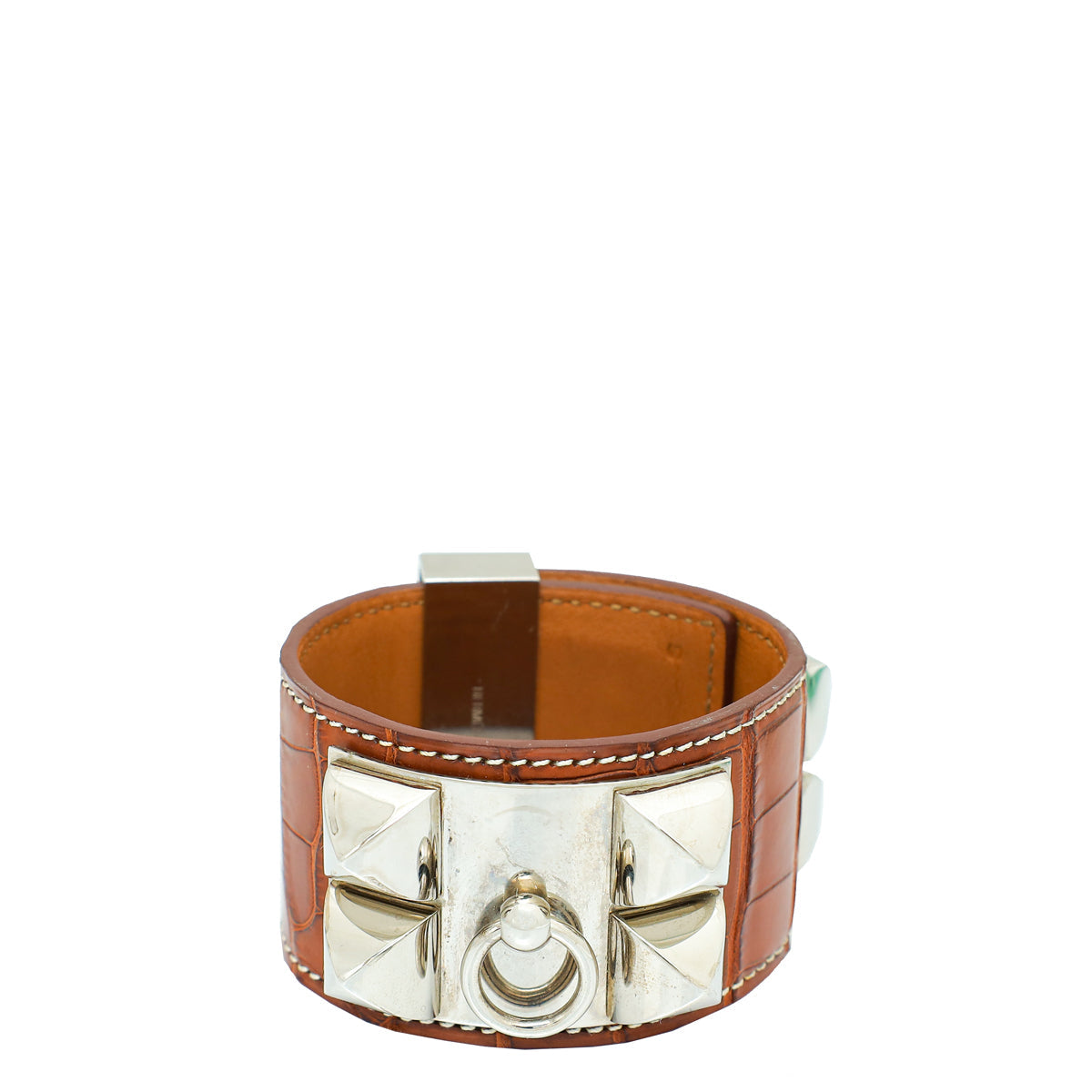 Hermes Fauve Alligator Matte Kelly Dog Small Bracelet