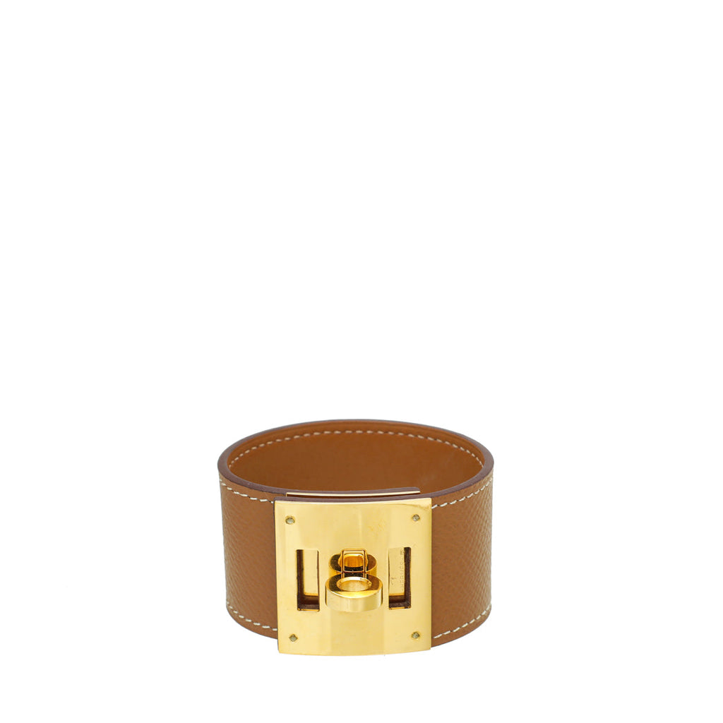 Hermes Gold Kelly Dog Bracelet