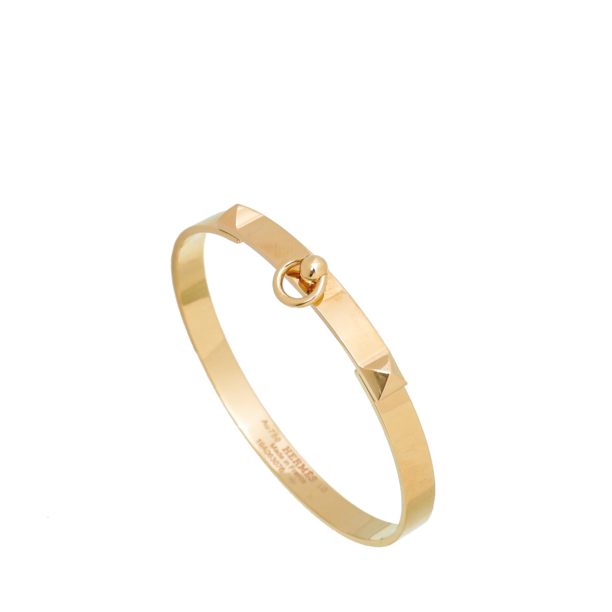 Hermes 18K Rose Gold Collier de Chien Small Model Bracelet
