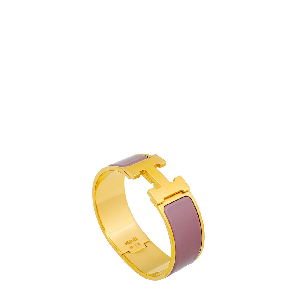 Hermes Mauve Clic Clac H GM Bracelet